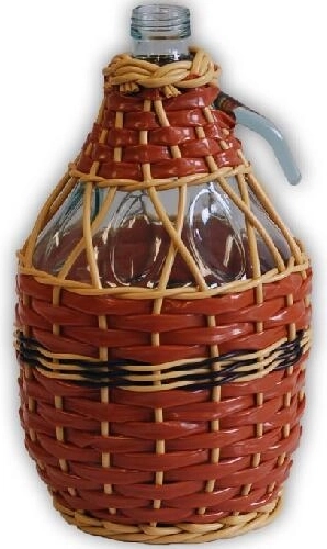 Demijon pleciony szklany 3 l – mix kolorów