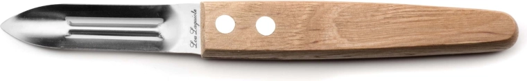 Kuchenny obierak ze stali nierdzewnej i drewna 16,9 cm