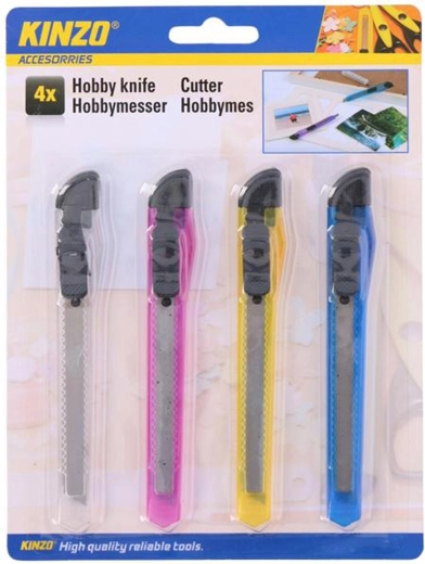 Noże łamane KINZO, zestaw 4 sztuki