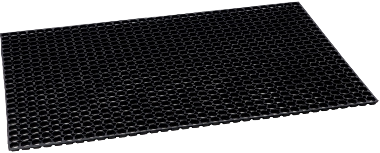 Gumowa mata z plastra miodu 100 × 150 cm, czarna
