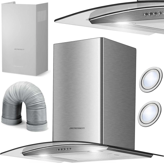 Kominkowy okap kuchenny 60 cm BERDSEN BT-202 Inox