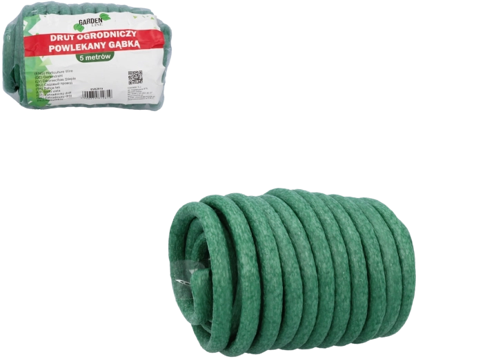 Ogrodowy drut z piankową powłoką 5 m