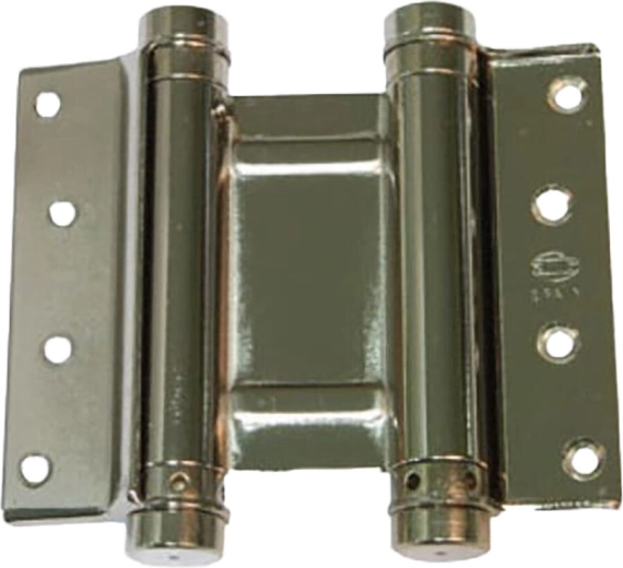 Zawias sprężynowy 125 mm, 30 kg, nikiel – zestaw 2 szt.