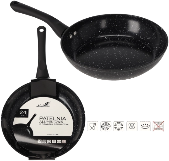Aluminiowa patelnia 24 cm z ceramiczną powłoką do indukcji