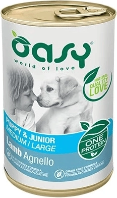 Oasy One Protein Puppy & Junior Medium/Large jagnięcina 400 g