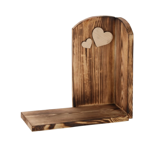 Drewniana podstawka pod świeczkę – opalane drewno