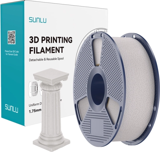 Sunlu PLA marmurowy filament wysokoprędkościowy – jasnoszary