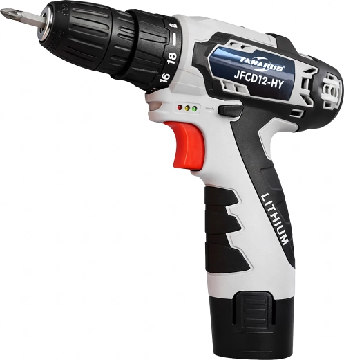 Wkrętarka akumulatorowa 12 V z LED, kufrem i 2× akumulatorami 1,5 Ah