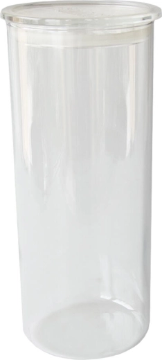 Szklany pojemnik z plastikową pokrywką 96 × 233 mm