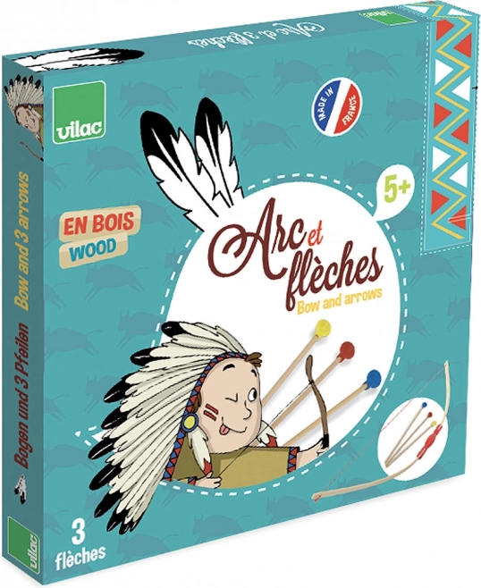 Dziecięcy drewniany zestaw łuczniczy z przyssawkami