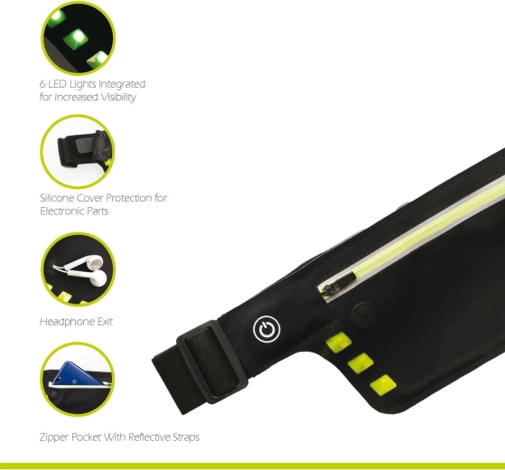 Wheel-Bee biegowa nerka Night Runner z oświetleniem LED