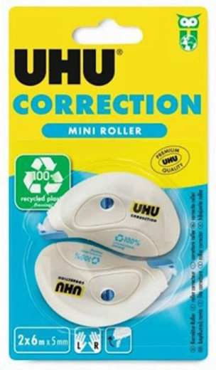 UHU Correction Roller Mini taśma korygująca 5 mm × 6 m, 2 szt.