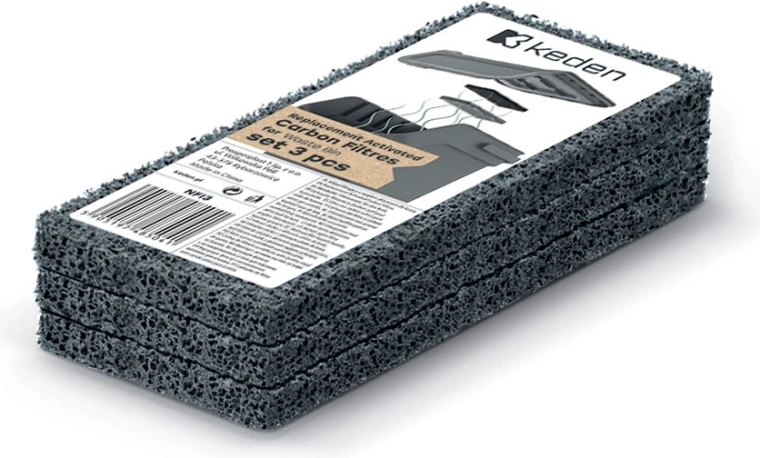 Zapasowe filtry węglowe do koszy na śmieci Kaddi Q – zestaw 3 szt.