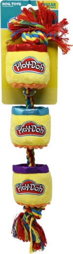 Pluszowa zabawka dla psa PLAY-DOH z liną i piszczałką 46 cm
