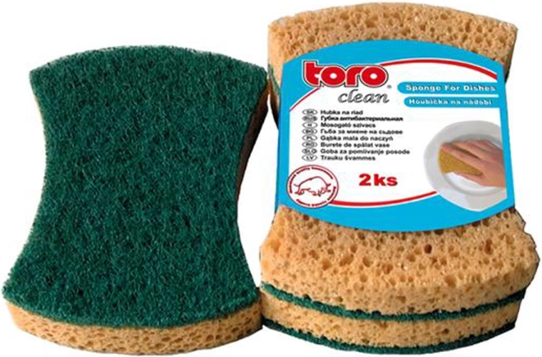 Profilowana gąbka do naczyń TORO, 2 szt.
