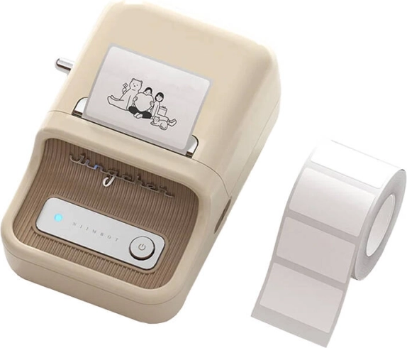 Przenośna drukarka etykiet Niimbot B21 – Kremowa