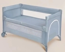 Podróżne łóżeczko dziecięce Doro, szare, dostawne