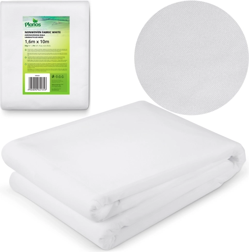 Agrowłóknina okrywowa 160 × 1000 cm PLONOS, biała, 50 g/m²