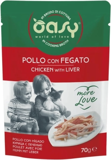 Oasy More Love kurczak z wątróbką saszetka 70 g