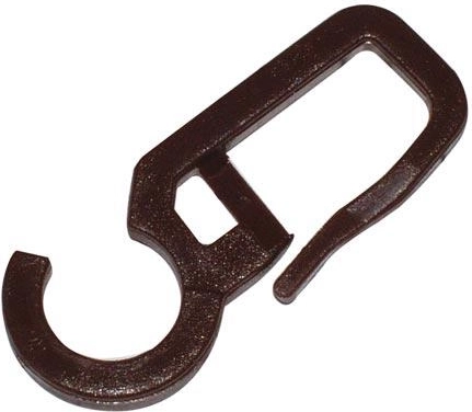 Duży przezroczysty hak do zasłon z plastiku (100 szt.)