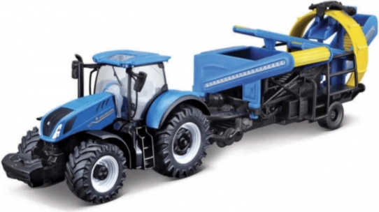 Bburago Farmland traktor New Holland T7.315 HD z kultywatorem 10 cm