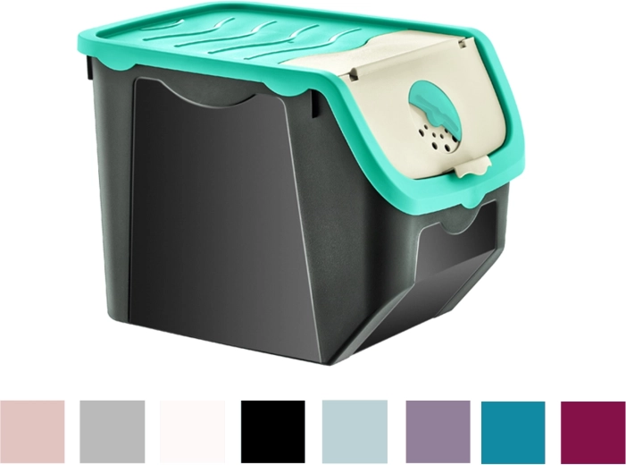 Plastowy pojemnik na warzywa 12 l z regulowaną wentylacją