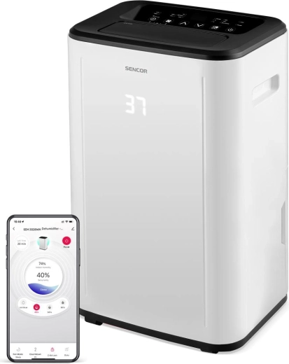 Sencor SDH 3028WH inteligentny przenośny osuszacz powietrza 30 l z Wi-Fi