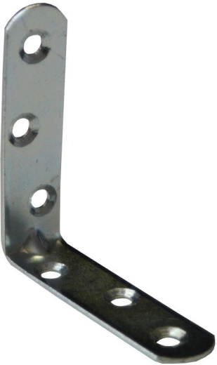 Kątownik z przetłoczeniem 80 × 18 × 2 mm, biały cynk