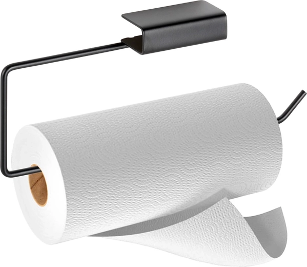 Metalowy uchwyt na papierowe ręczniki, czarny 30 × 4,5 × 13 cm