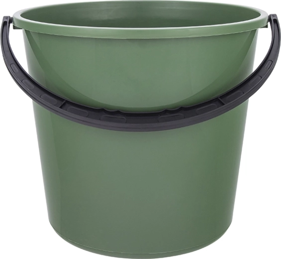 Plastowe wiadro z plastikowym uchem 5 l zielone