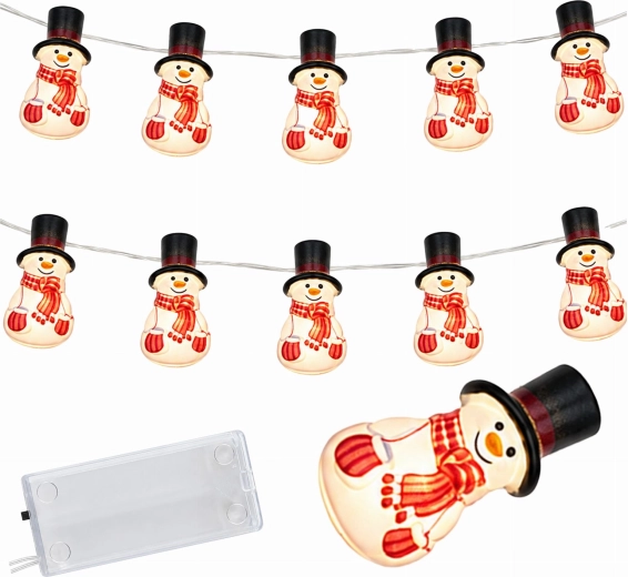 Świąteczna girlanda LED z bałwankami 110 cm - 1 sztuka