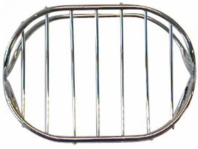 Druciana owalna podstawka pod mydło, chromowany metal 8,4 × 10,7 × 3,8 cm