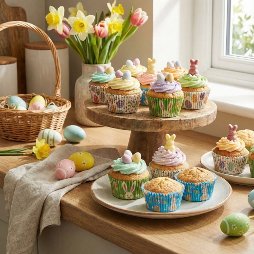 Wielkanocne papierowe papilotki do muffinów, 100 szt.
