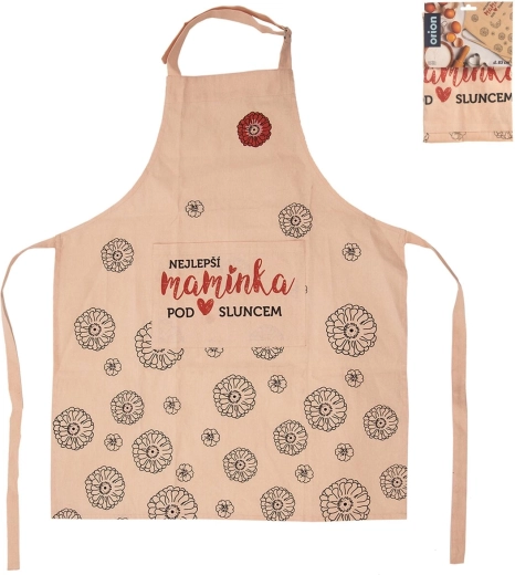 Bawełniany fartuch kuchenny z nadrukiem „Najlepsza maminka”