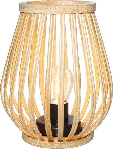 Solight bambusowa latarnia LED, ciepła biel, 20 cm – 1 sztuka