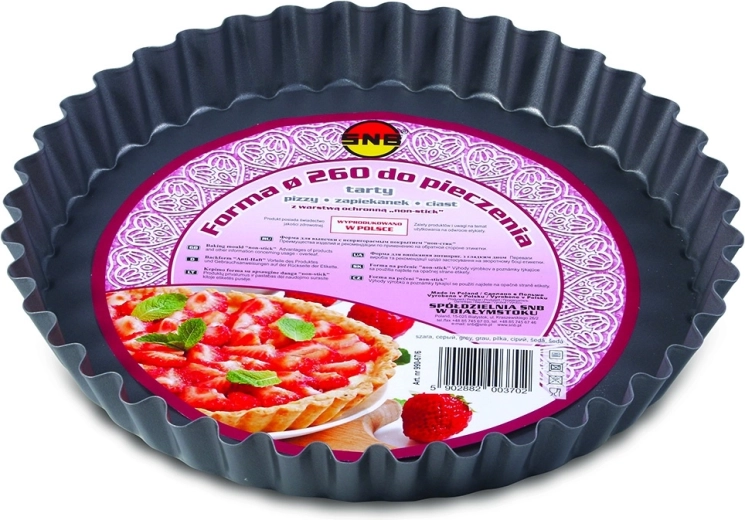 Nieprzywierająca forma do pieczenia tarty i pizzy 26 cm szara