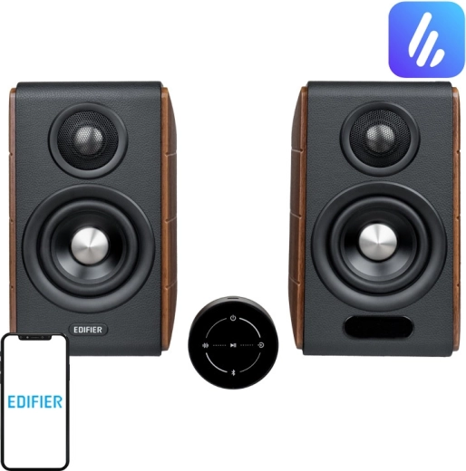 Edifier S880DB MKII aktywne głośniki półkowe 2.0 (ciemne drewno)