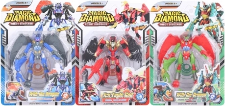 Transformujący się robot dinozaur – plastikowa zabawka dla dzieci 3+