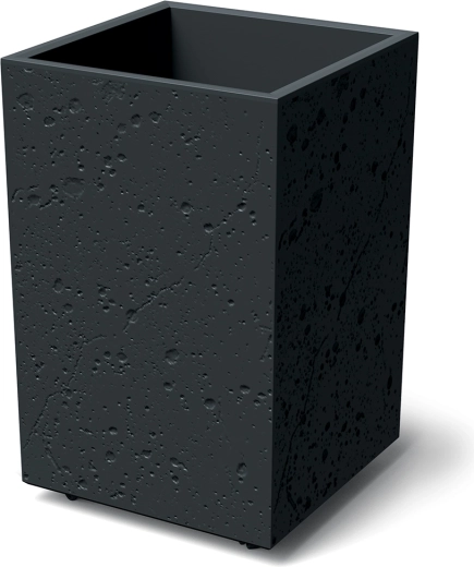 Donica Sierra Square High, efekt betonu 38,5 cm – czarna