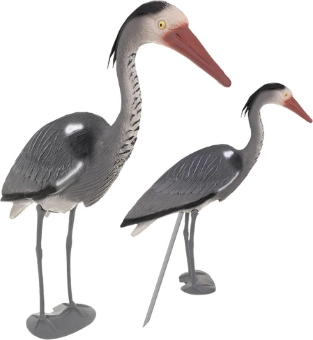 Ozdoba ogrodowa bocian GARDLOV do wbijania, szara, 66 cm