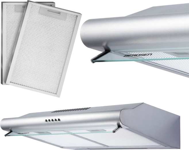 Podszafkowy okap 50 cm inox Berdsen