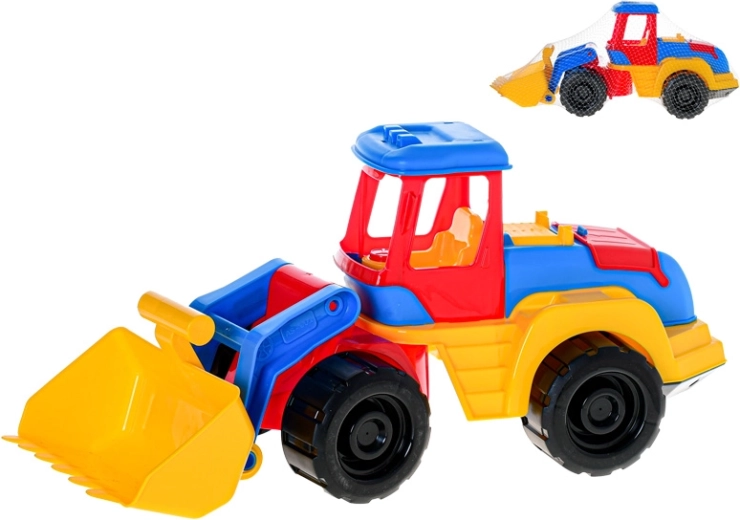 Plastowy traktor-ładowarka 45 cm do piasku i ogrodu