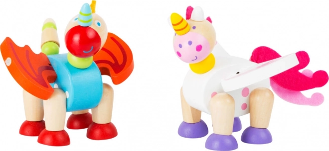 Elastyczna drewniana figurka Small Foot – Jednorożec