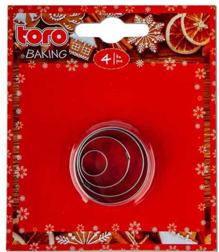 Foremki do ciastek TORO – kółka, zestaw 4 szt.
