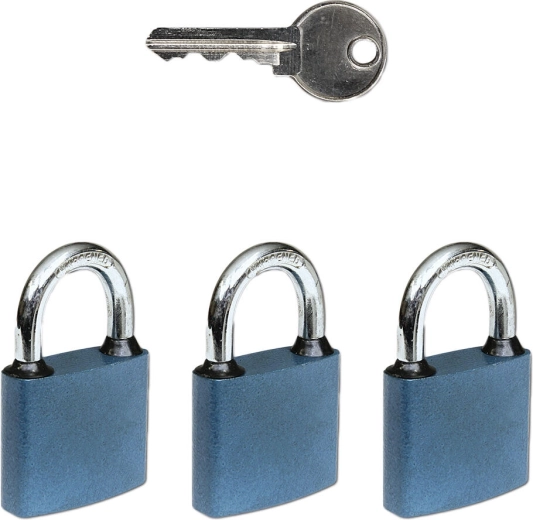 Zestaw kłódek OVAL 45 na wspólny klucz, 3 szt.