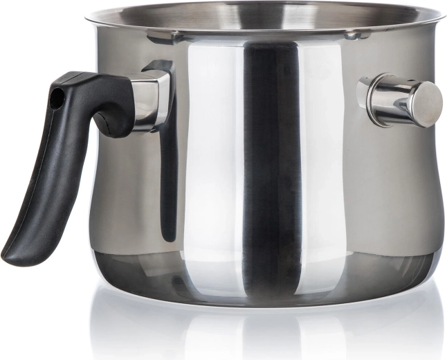 Nierdzewny podgrzewacz do mleka AKCENT 2,5 l z gwizdkiem