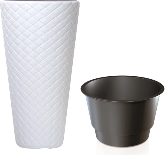 Donica Matuba Slim z wkładem 30 cm biała