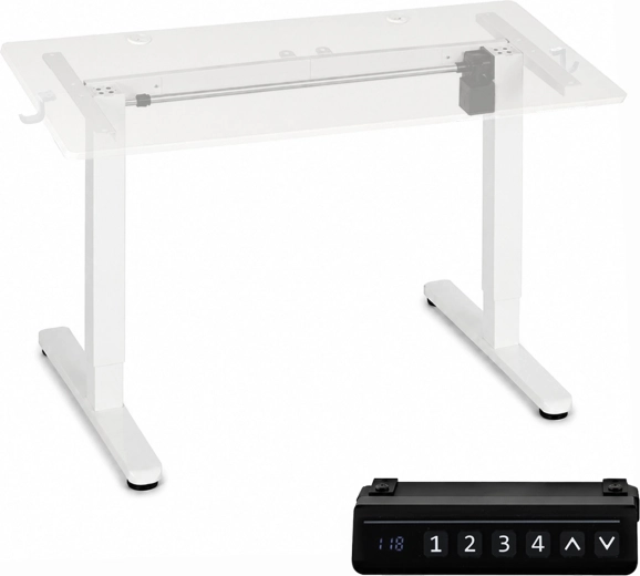 Elektrycznie regulowany stelaż biurka ModernHome 72–118 cm biały