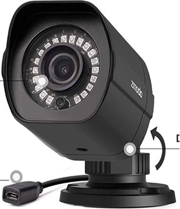 Zmodo kamera bezpieczeństwa 1080p z odpornością IP65 do użytku zewnętrznego i wewnętrznego