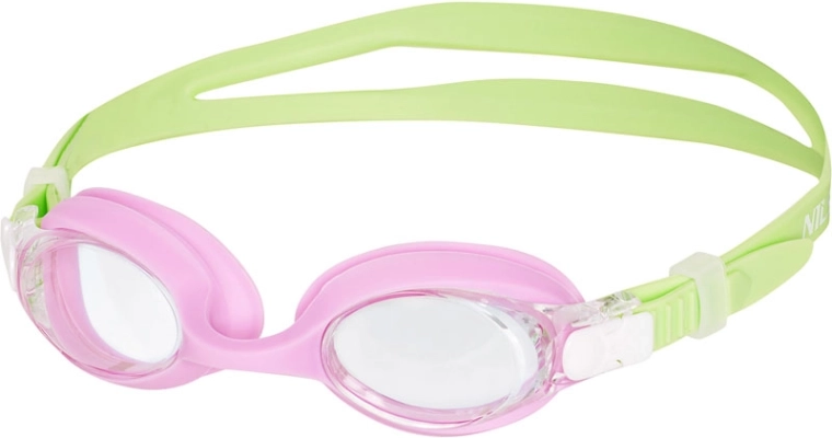 Dziecięce okulary pływackie NILS Aqua NQG700AF zielono‑różowe